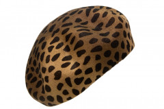 Wollfilz-Baske - animal print und uni