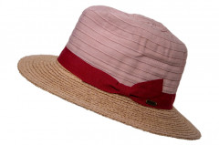 Men's ribbon raffia hat