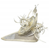 Fascinator Sinamay mit Federn