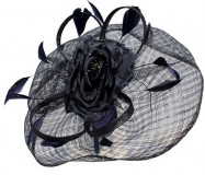 Fascinator with flower and feather
