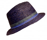 Raffia-Hut, Herrenform, zweifarbig