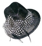 Sinamay Fascinator "Hat" with feathers
