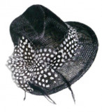 Sinamay Fascinator "Hut" mit Feder