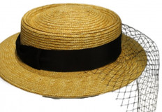small wheat straw canotier