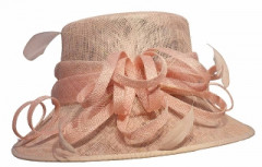 Sinamay Hut mit Federn und Schleifengarnitur