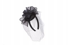 Sinamay-Fascinator with Feather and Veil