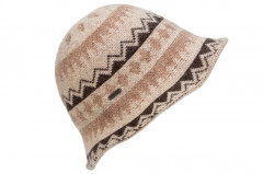 Woll-Cloche- "Ethno" mit Zug