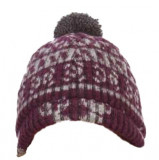 Knit-Woven Bobble Hat with Fleece