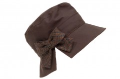 Wax-cotton - Hat with bow and fleece