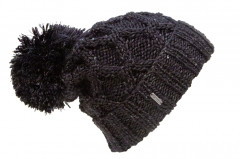 wool-pompom-cap with fleece, handwork