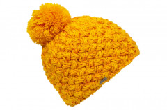 wool-pompom-cap with fleece, handwork