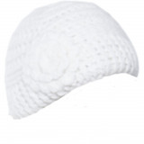 Angora Haube mit Blume (Handarbeit)