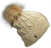 Houston -Zopf Pudelmütze mit Finnracconpompom und Fleece