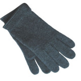 Herren-Schurwoll-Handschuh mit Ledereinfass