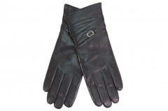 Ladies bridle leather glove with long Buckle 