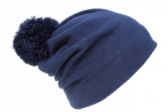 fleece-slouch with reflective pompom