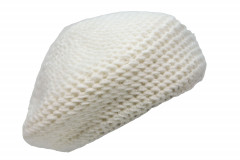 Angora-Beret uni, handmade