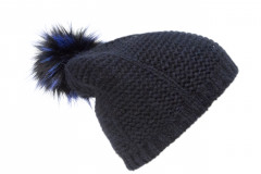 alpaca-wool-beanie with faux fur-pompom