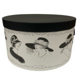Hat Box "Heads", Ø 39 cm