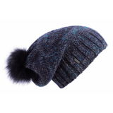 Grinta-Slouch with Fox Pompom and Fleece